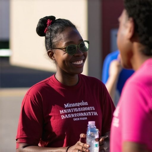 Local Minneapolis business owner participating in neighborhood event