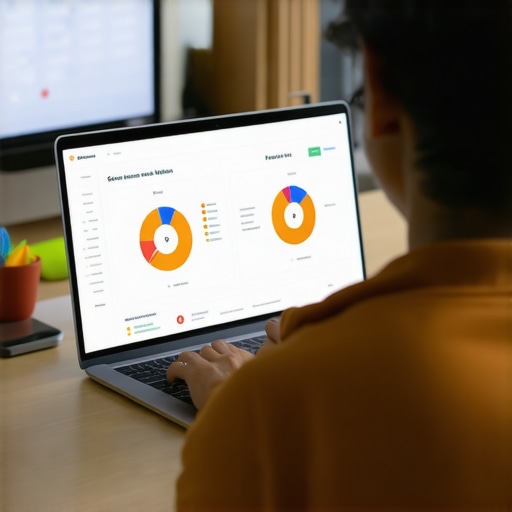 A person analyzing local SEO analytics on a laptop with review and citation management tools