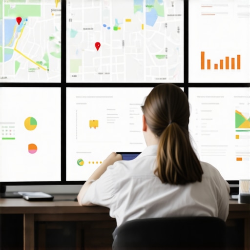 Person reviewing SEO analytics and maps to maintain Minneapolis local search rankings.