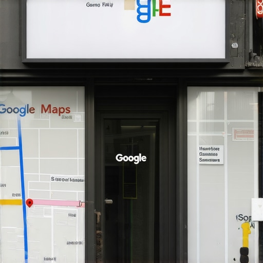 Exterior view of a Minneapolis shop with visible Google Maps signage and busy street background.