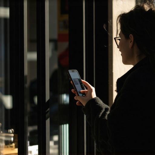 Minneapolis storefront with owner capturing vibrant business activity with a smartphone