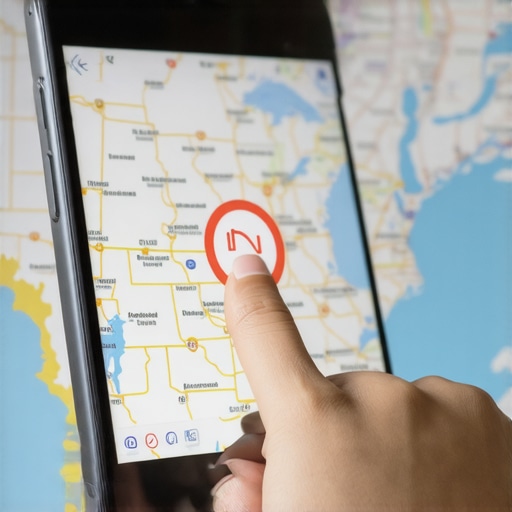 Person configuring call tracking on a smartphone with Minnesota map